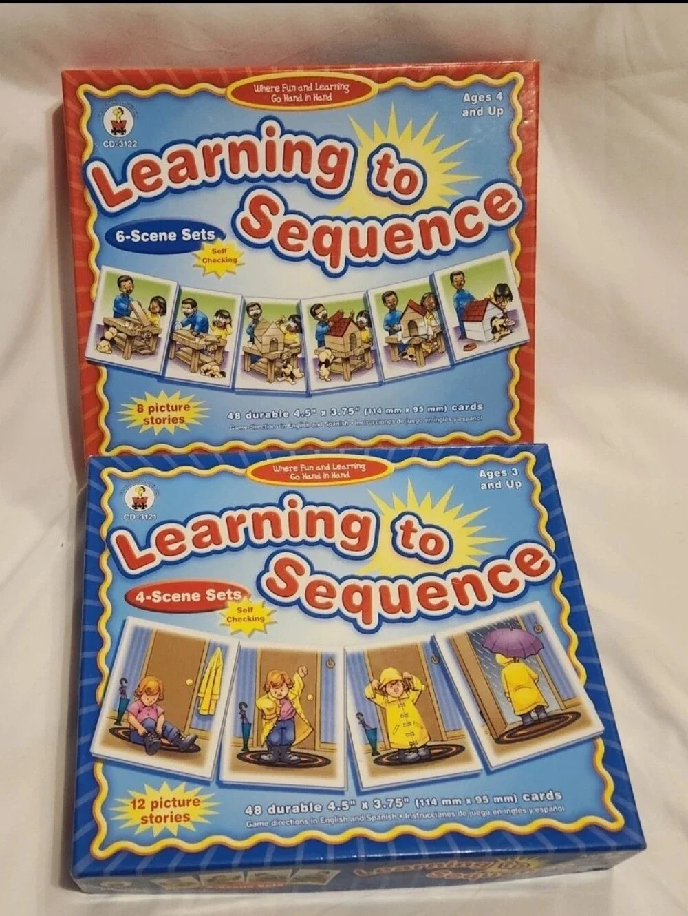 Learning To Sequence 6-Scene & 4-Scene Sets Learning Cards Set Of 2